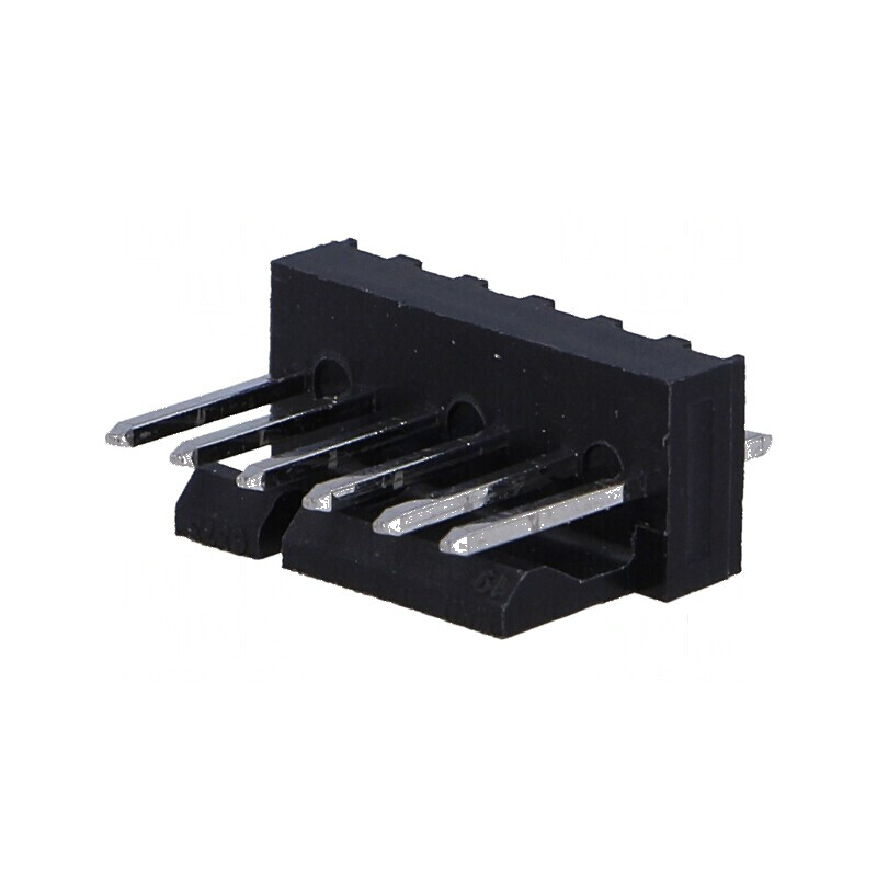 Conector cablu-placă soclu tată KK 254 2,54mm 6 PIN THT 4A | Electronic-mag.ro | Componente Electronice