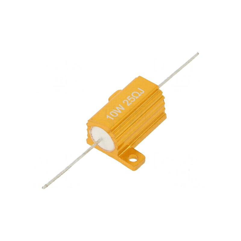Rezistor bobinat cu radiator 25Ω 10W ±5% 50ppm/°C pentru lipit | Electronic-mag.ro | Componente Electronice