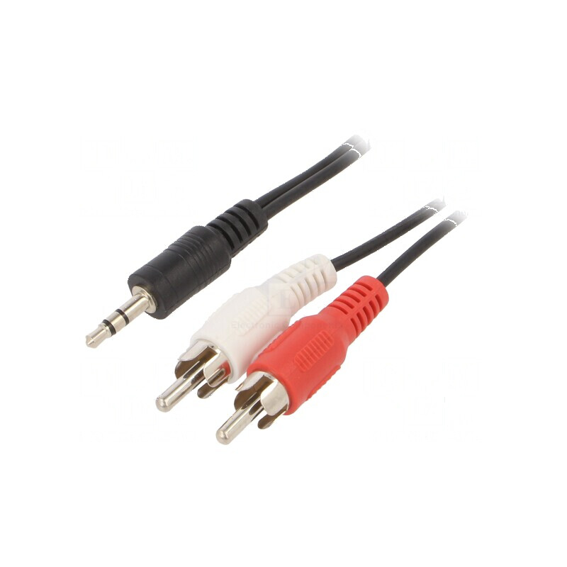 Cablu audio Jack 3,5mm la RCA 2,5m nichelat | Electronic-mag.ro | Componente Electronice