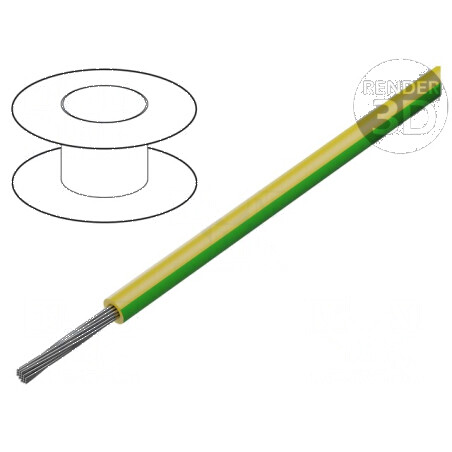 Cablu SiF 1x2,5mm2 cu litat din cupru, silicon verde-galben, temperatură -60 până la 180°C | Electronic-mag.ro | Componente Elec