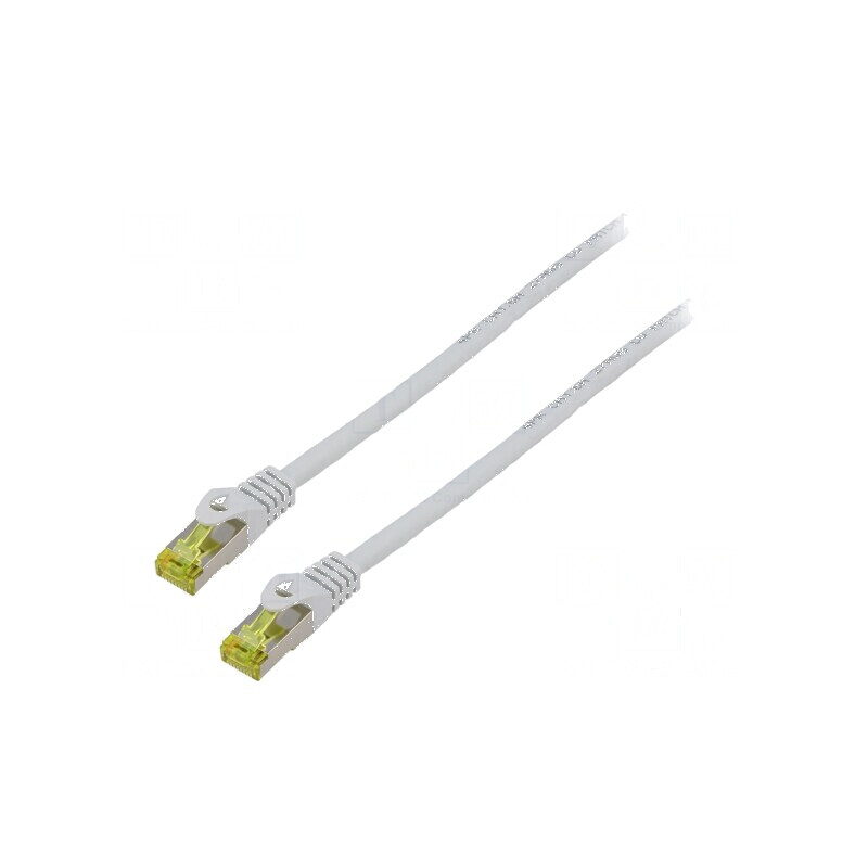 Patch cord S/FTP 6a 0,25m LSZH gri 27AWG | Electronic-mag.ro | Componente Electronice