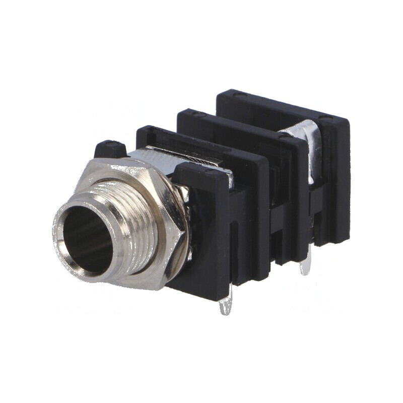 Conector Jack 6,3mm Soclu Mamă Mono cu Întrerupător Dublu | Electronic-mag.ro | Componente Electronice