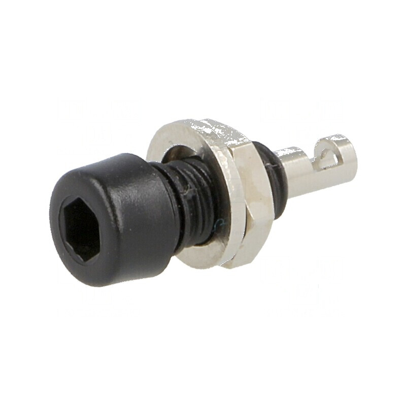 Conector banană 2mm soclu 10A 60VDC negru 17mm | Electronic-mag.ro | Componente Electronice
