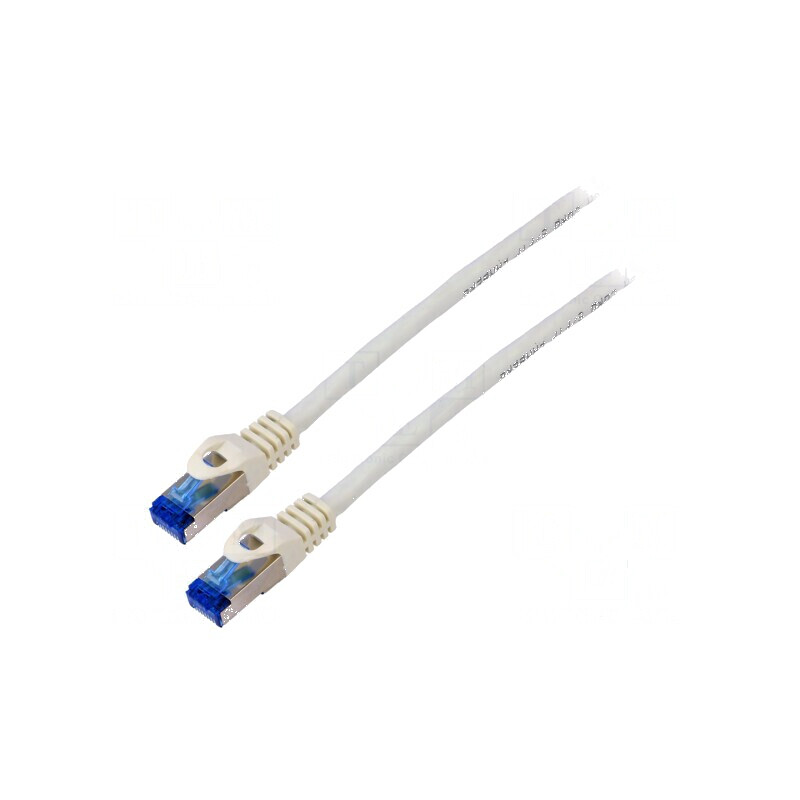 Cabluri patch S/FTP 6a litat CCA LSZH gri 0,5m 26AWG | Electronic-mag.ro | Componente Electronice