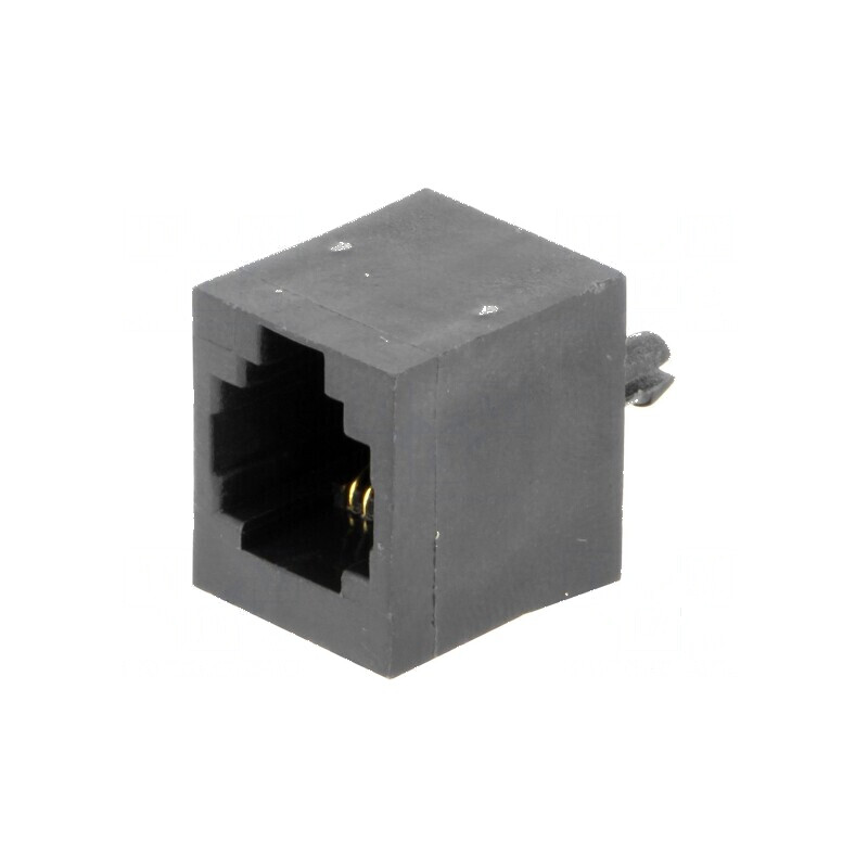 Conector RJ12 soclu 6p6c THT drept | Electronic-mag.ro | Componente Electronice