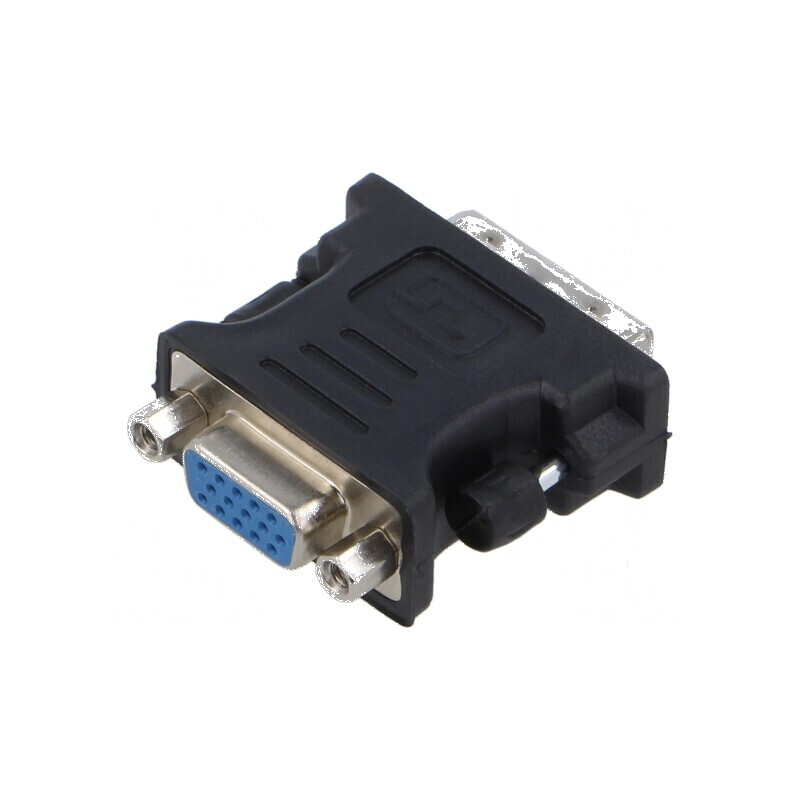 Adaptor DVI-I la VGA, mufă neagră, carcasă ABS | Electronic-mag.ro | Componente Electronice