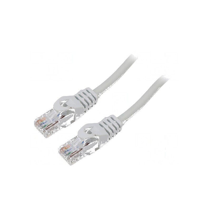 Patch cord U/UTP 6 litat Cu LSZH gri 0,5m 26AWG | Electronic-mag.ro | Componente Electronice