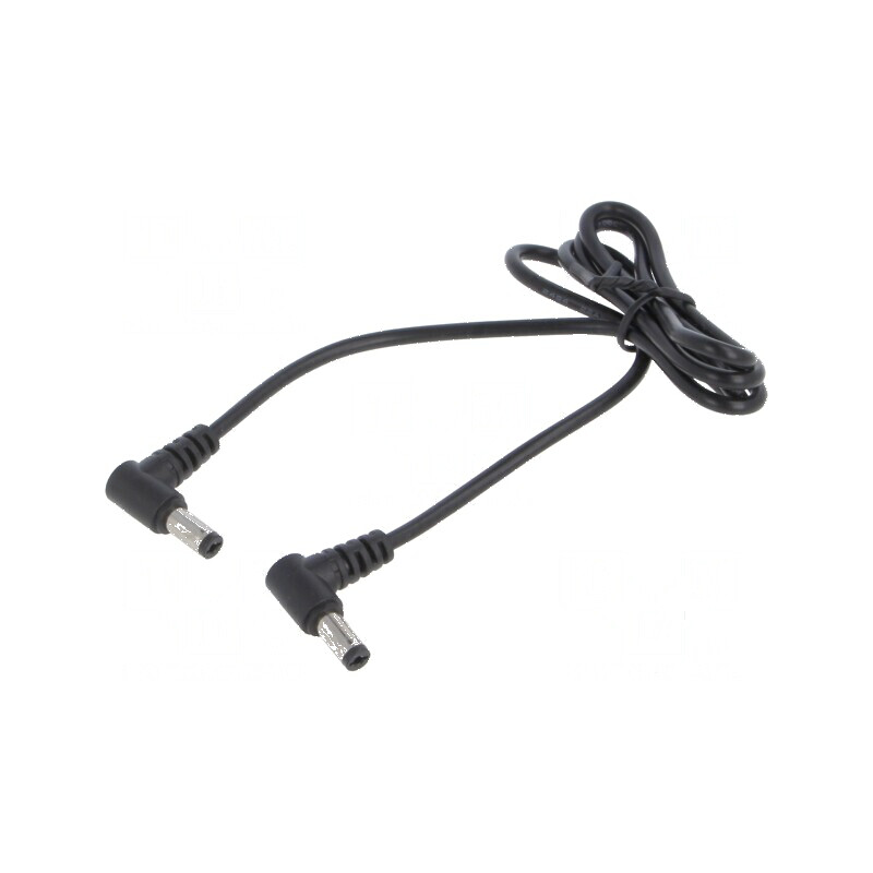 Cablu DC 5,5/2,1 mufă x2 0,8m 2x0,5mm2 negru | Electronic-mag.ro | Componente Electronice