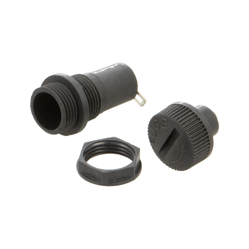 Clemă 5x20mm 10A 250VAC Orificiu Ø14mm Termoplast IP40 | Electronic-mag.ro | Componente Electronice