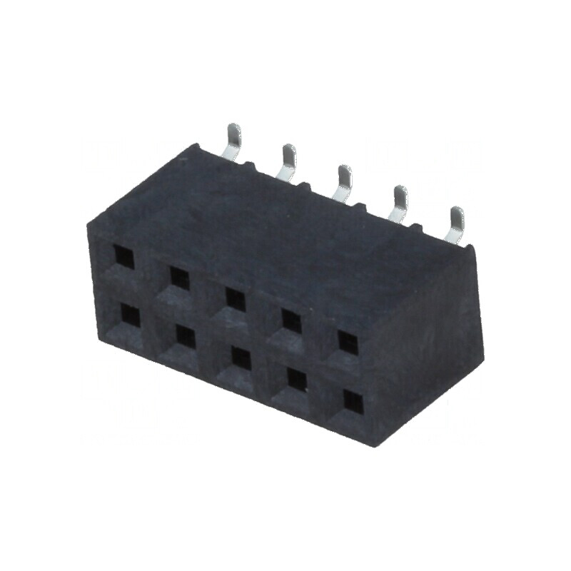 Conector şiruri pini soclu mamă 10 verticale 2,54mm SMT | Electronic-mag.ro | Componente Electronice