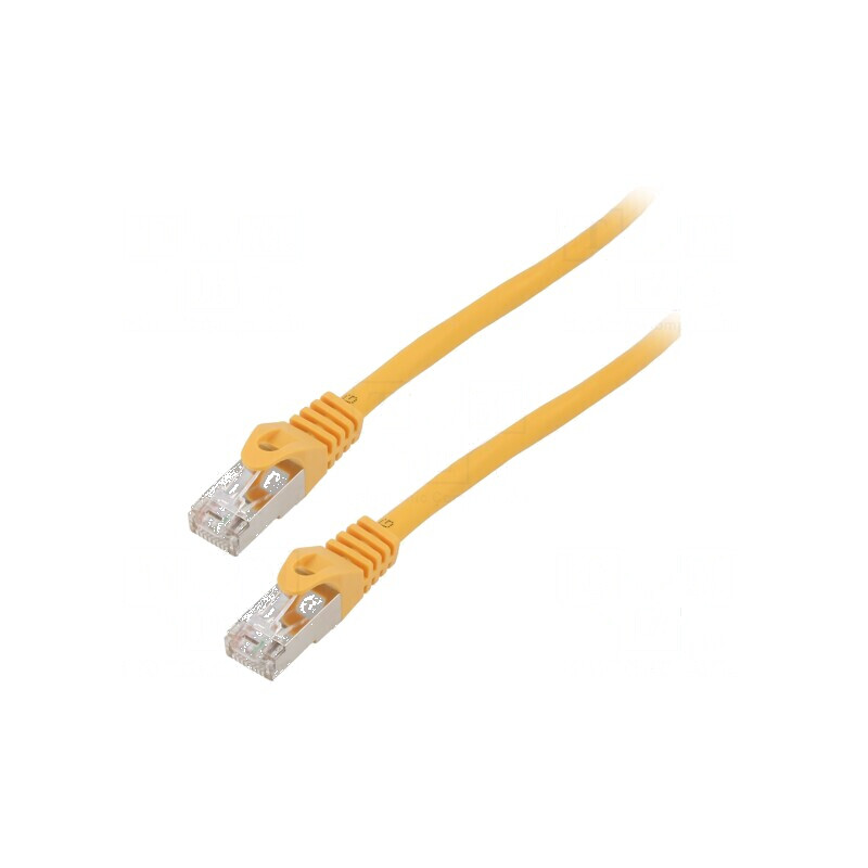 Patch cord F/UTP 6 litat CCA PVC galben 0,5m 26AWG | Electronic-mag.ro | Componente Electronice