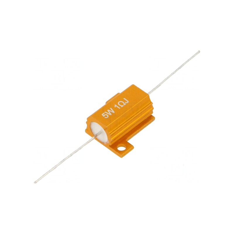 Rezistor bobinat 1Ω 5W ±5% 50ppm/°C axial 11,3mm cu radiator | Electronic-mag.ro | Componente Electronice