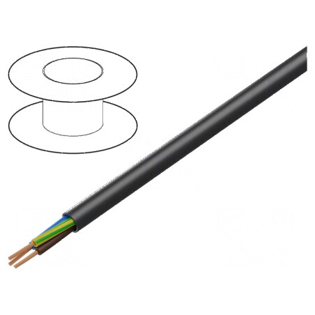 Cablu electric H05VV-F 3G0,75mm2 litat Cu PVC negru 300V/500V | Electronic-mag.ro | Componente Electronice