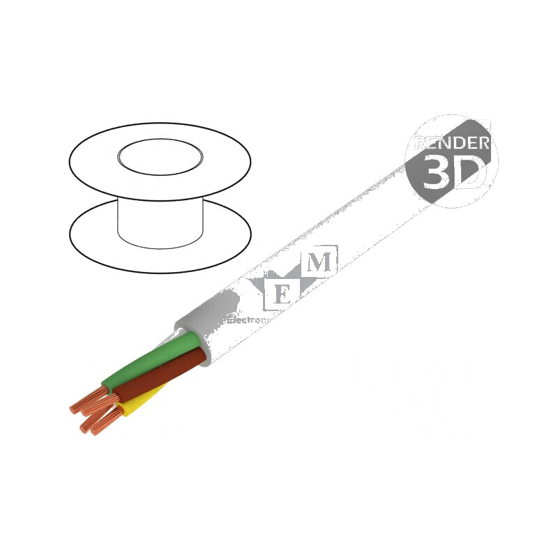 Cablu ELITRONIC® LIYY 4x0,34mm² neecranat 250V gri | Electronic-mag.ro | Componente Electronice