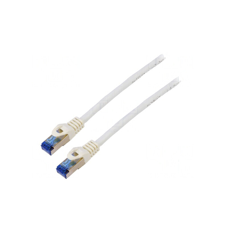 Patch cord S/FTP 6a CCA LSZH alb 0,25m 26AWG | Electronic-mag.ro | Componente Electronice