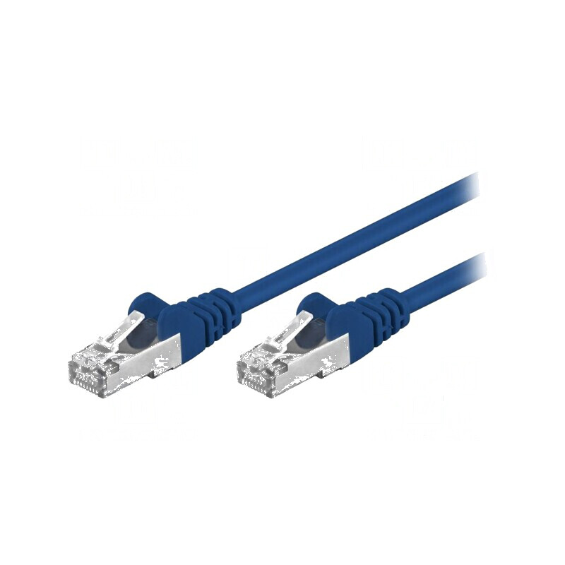 Cabluri patch F/UTP 5e CCA PVC albastru 0,25m 26AWG | Electronic-mag.ro | Componente Electronice