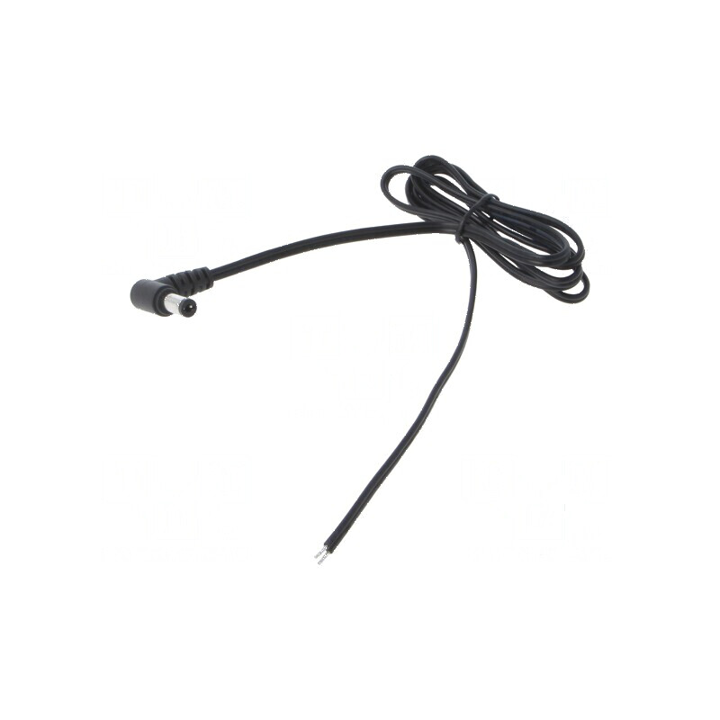 Cablu 2x0,5mm2 DC 5,5/2,1 Mufă Unghiată Negru și Gri | Electronic-mag.ro | Componente Electronice