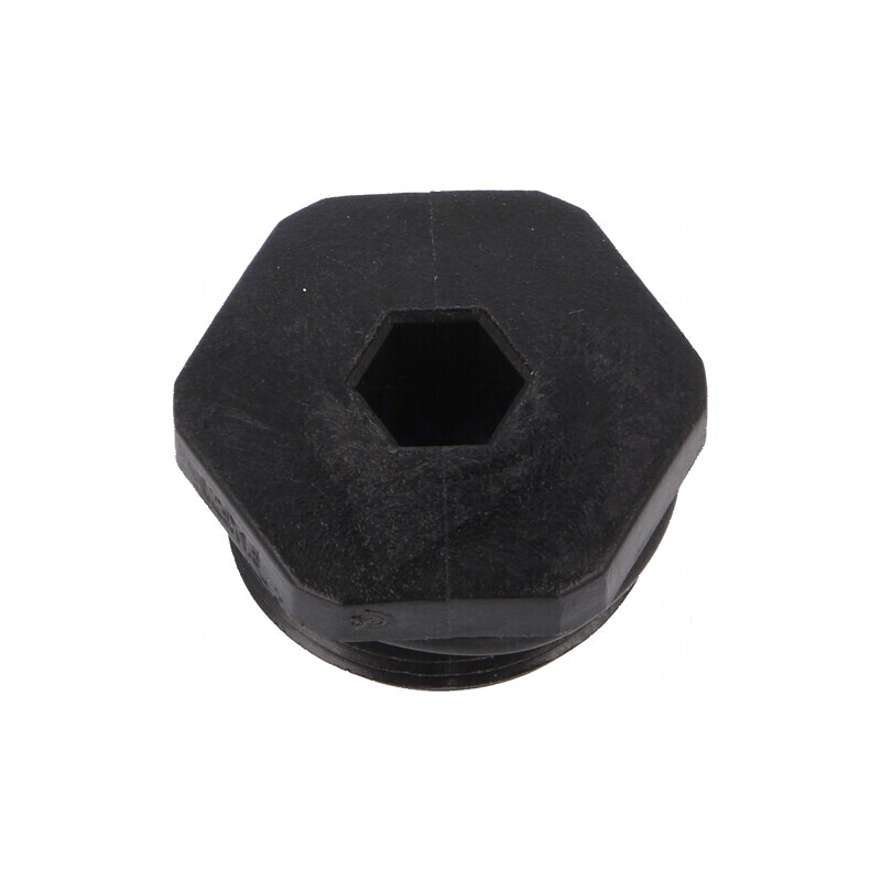 Capac de protecție M16 1,5 IP68 poliamidă neagră cu cheie 19mm | Electronic-mag.ro | Componente Electronice