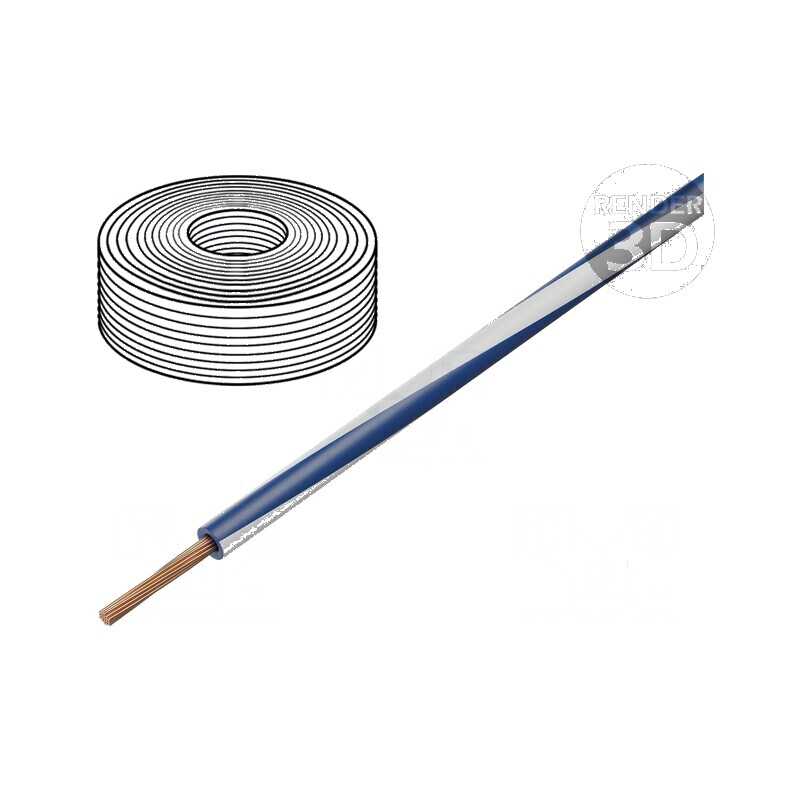 Cablu H07Z-K 1,5mm² LSZH albastru închis-alb 100m | Electronic-mag.ro | Componente Electronice