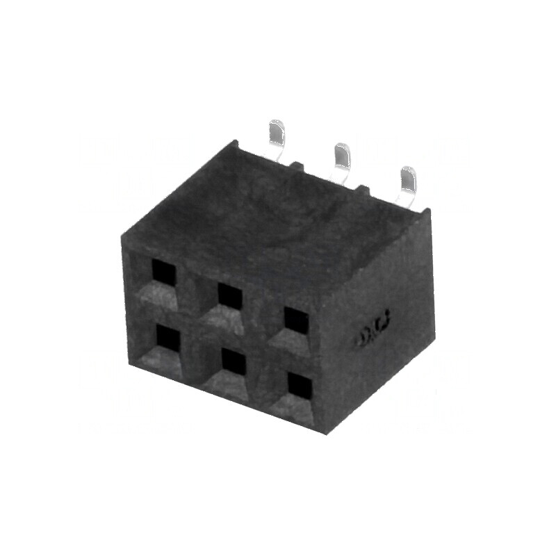 Conector şiruri pini soclu mamă 6 verticale 2,54mm SMT | Electronic-mag.ro | Componente Electronice
