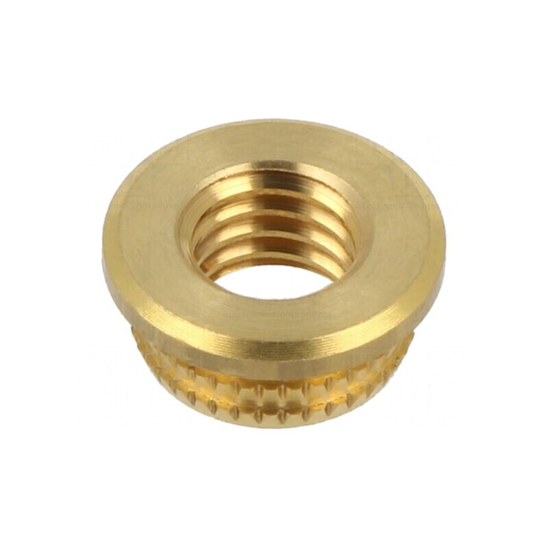 Adaos filetat alamă M8 4,75mm pentru plastic | Electronic-mag.ro | Componente Electronice