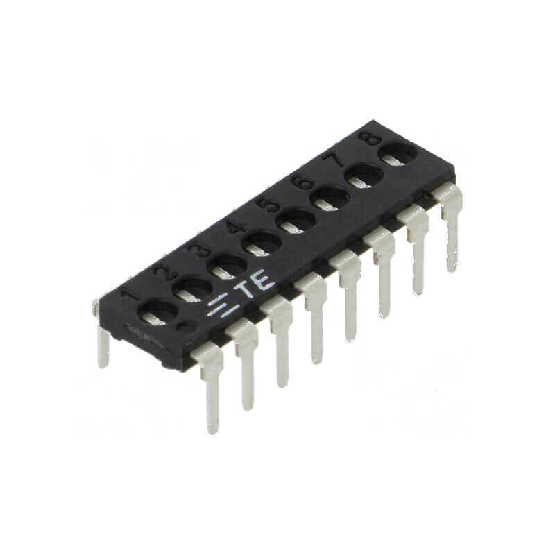 Comutator DIP-SWITCH 8 Secțiuni OFF-ON THT Tub | Electronic-mag.ro | Componente Electronice