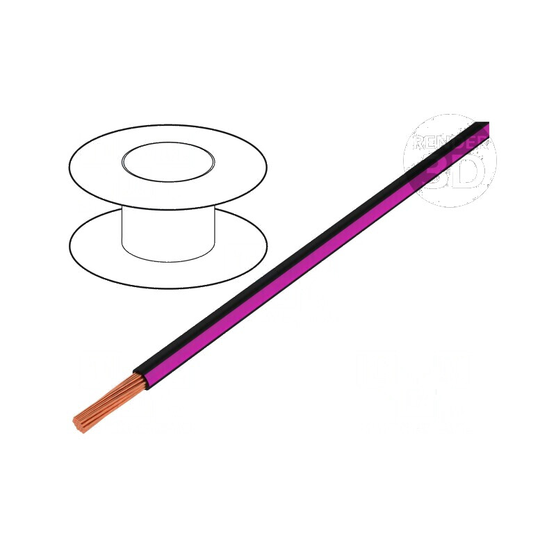 Cablu H05V-K 1mm2 PVC negru-roz 100m 300V 500V | Electronic-mag.ro | Componente Electronice