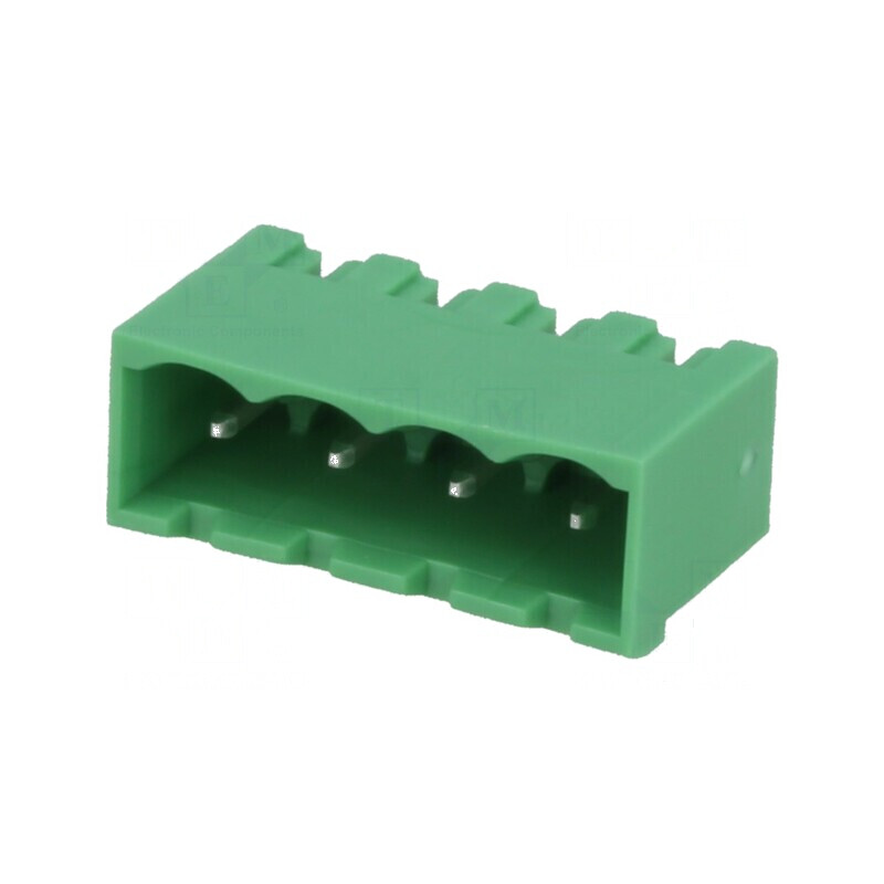 Regletă de conexiuni deconectabilă 5mm, 4 drept soclu | Electronic-mag.ro | Componente Electronice