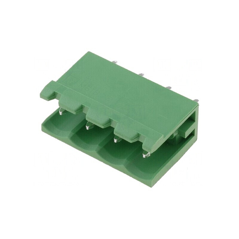 Regletă de conexiuni deconectabilă 5mm, 4 drept soclu | Electronic-mag.ro | Componente Electronice