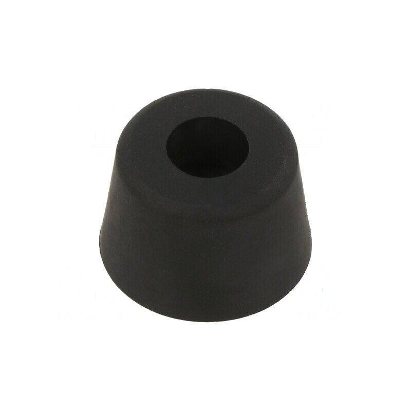 Picioruş înşurubabil negru H: 11,1mm Ø19,1mm | Electronic-mag.ro | Componente Electronice