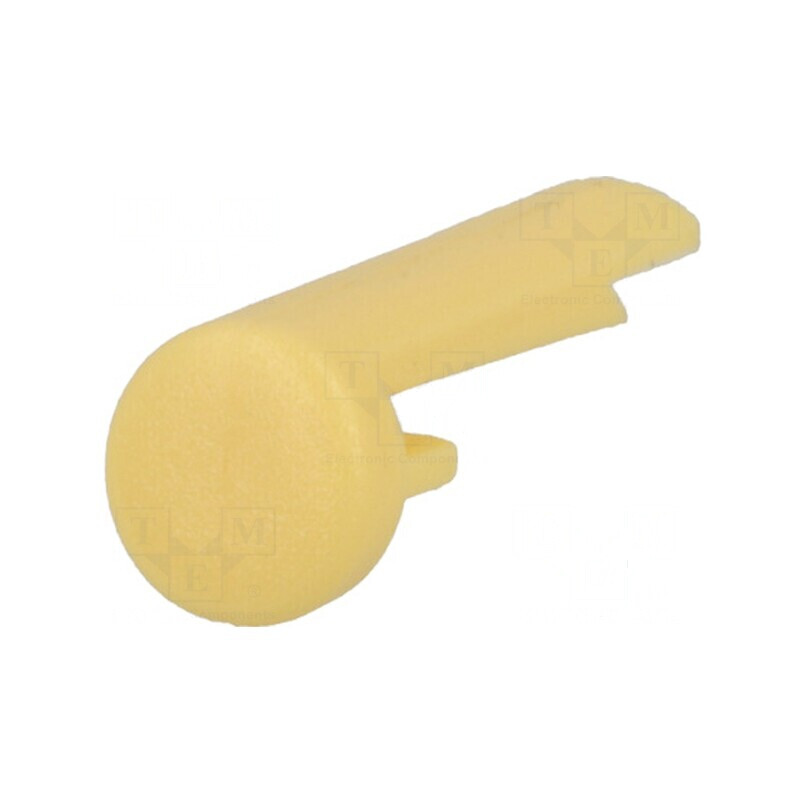 Indicator plastic galben pentru fixare prin apăsare bolţ | Electronic-mag.ro | Componente Electronice