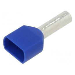 Vârf tub de capăt izolată dublă cupru 2,5mm2 10mm cositorit | Electronic-mag.ro | Componente Electronice