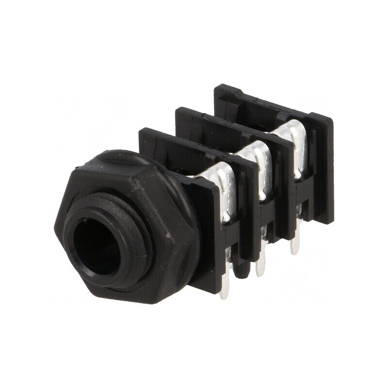 Conector Jack 6,3mm Soclu Mamă Stereo cu Întrerupător Triplu | Electronic-mag.ro | Componente Electronice