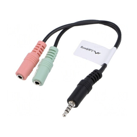 Cablu audio Jack 3,5mm 3pin și 4pin, 0,2m | Electronic-mag.ro | Componente Electronice