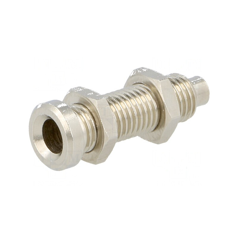 Conector banana 4mm soclu 36A 30VAC 60VDC nichelat Ø6mm | Electronic-mag.ro | Componente Electronice