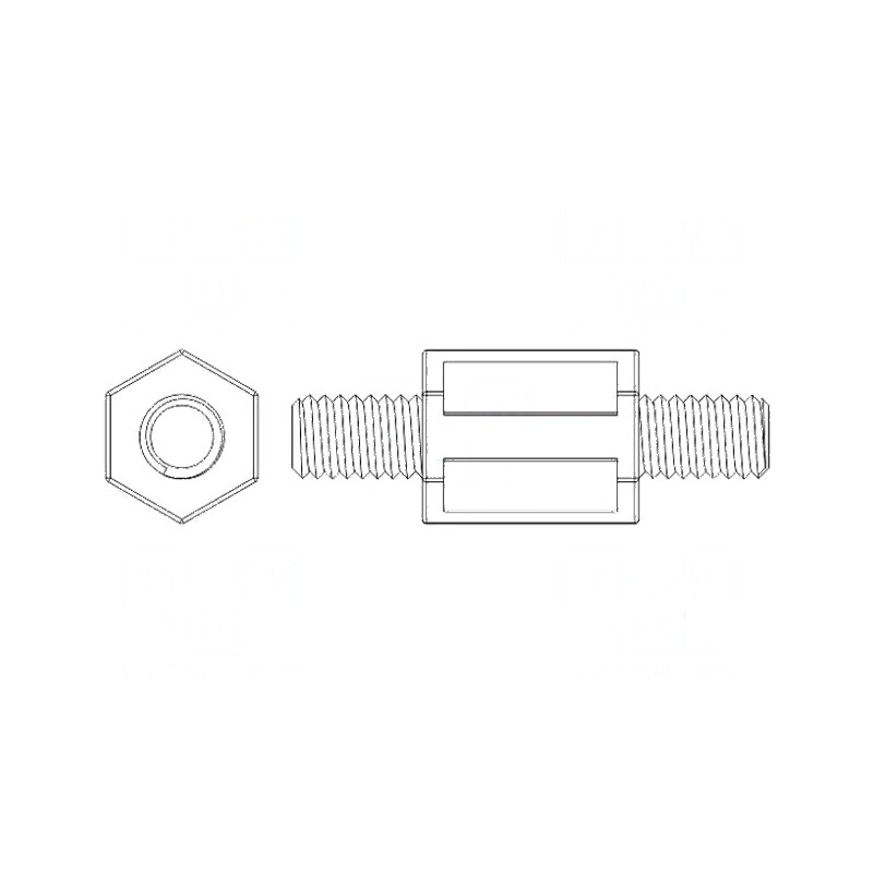Piuliță distanțieră filetată M6 hexagonală 60mm | Electronic-mag.ro | Componente Electronice