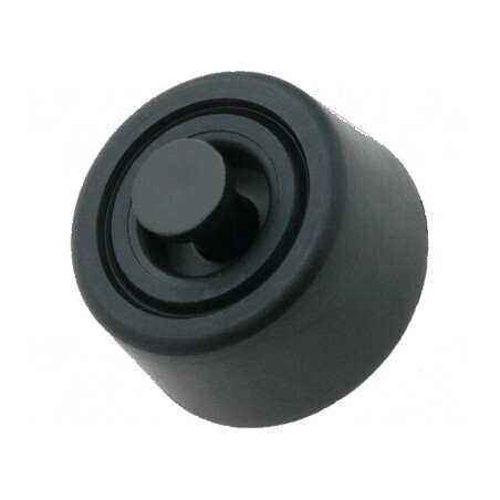 Picioruş montare rapidă neagră 8mm polietilenă | Electronic-mag.ro | Componente Electronice