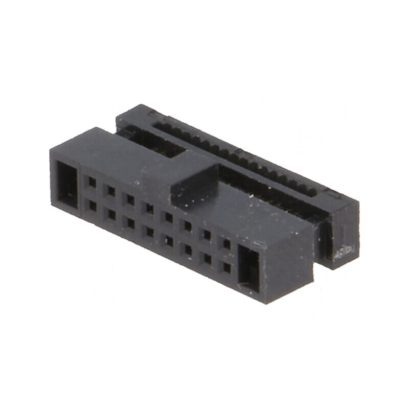 Conector IDC mufă mamă 16 PIN pentru cablu bandă 0,635mm | Electronic-mag.ro | Componente Electronice