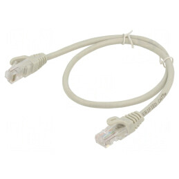 Cablaj rețea U/UTP 5e CCA gri 0,5m RJ45 dual | Electronic-mag.ro | Componente Electronice