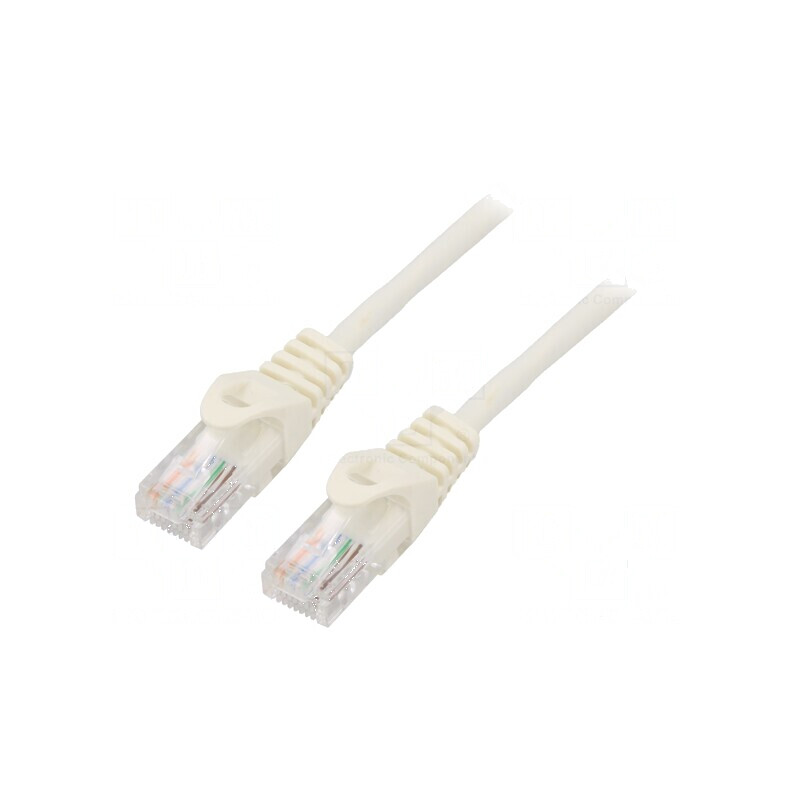Cablul Patch U/UTP 5e CCA PVC Alb 1,5m 26AWG | Electronic-mag.ro | Componente Electronice
