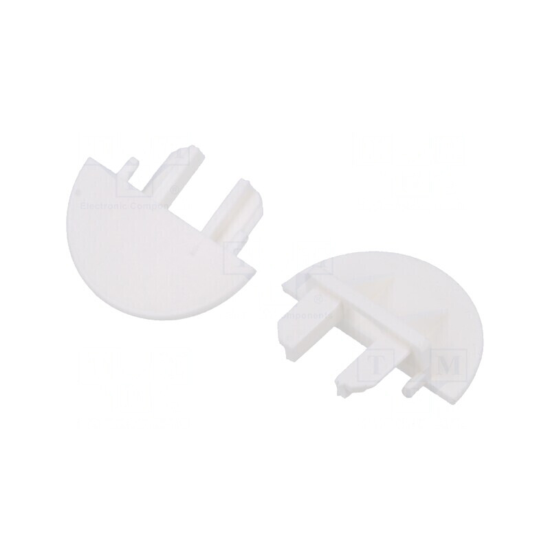 Obturator LED profil alb MICRO-NK cu orificiu | Electronic-mag.ro | Componente Electronice