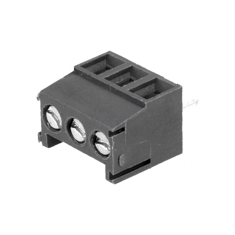 Regletă de conexiuni pentru PCB 90°, 3,5mm, 3 piste, 1mm² | Electronic-mag.ro | Componente Electronice