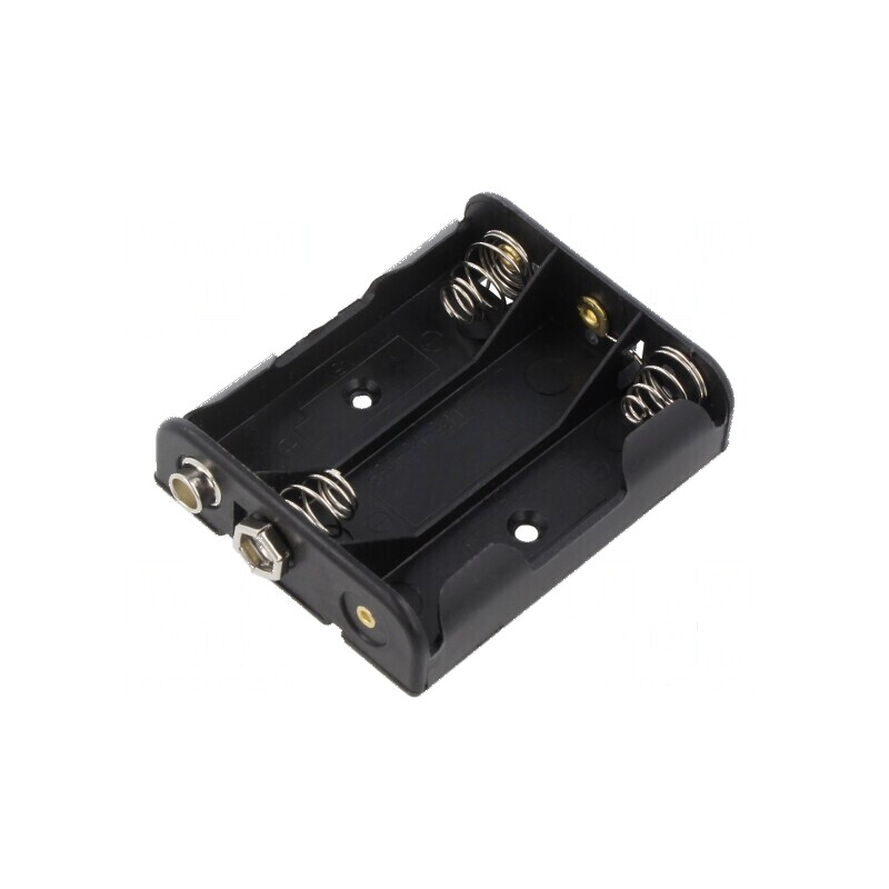 Suport baterii AA R6 tip 6F22 negru | Electronic-mag.ro | Componente Electronice