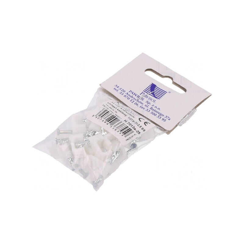 Element de susținere alb pentru cablu plat YDYp 2x2,5 | Electronic-mag.ro | Componente Electronice