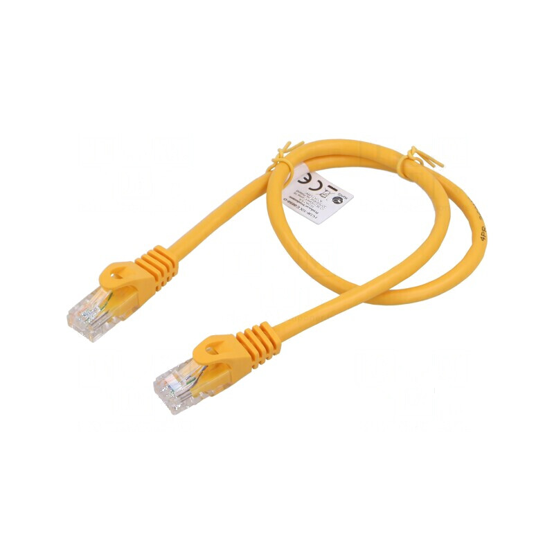 Patch cord U/UTP 6 lita CCA PVC portocalie 0,5m 26AWG 1buc. | Electronic-mag.ro | Componente Electronice