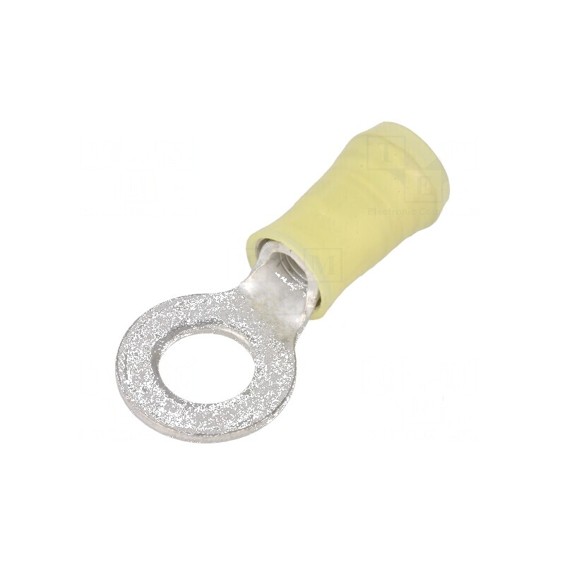 Vârf inelar M6 6,7mm pentru cablu cupru 3-6mm² crimpat isolat | Electronic-mag.ro | Componente Electronice