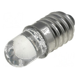 Lampă LED E10 24VDC 90mW alb cald 30° | Electronic-mag.ro | Componente Electronice
