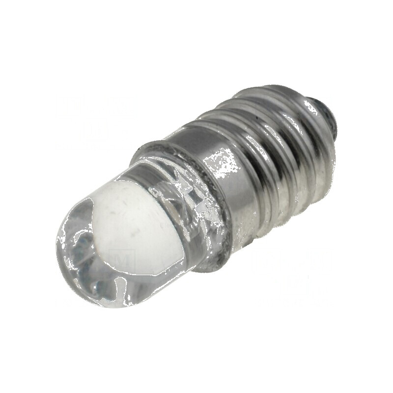 Lampă LED E10 24VDC 90mW alb cald 30° | Electronic-mag.ro | Componente Electronice