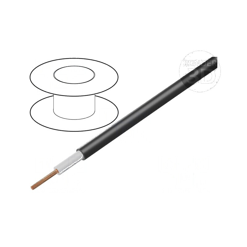 Cablu litat OFC 1x0,5mm2 PVC negru 100m 49V -15÷70°C Clasa 6 | Electronic-mag.ro | Componente Electronice