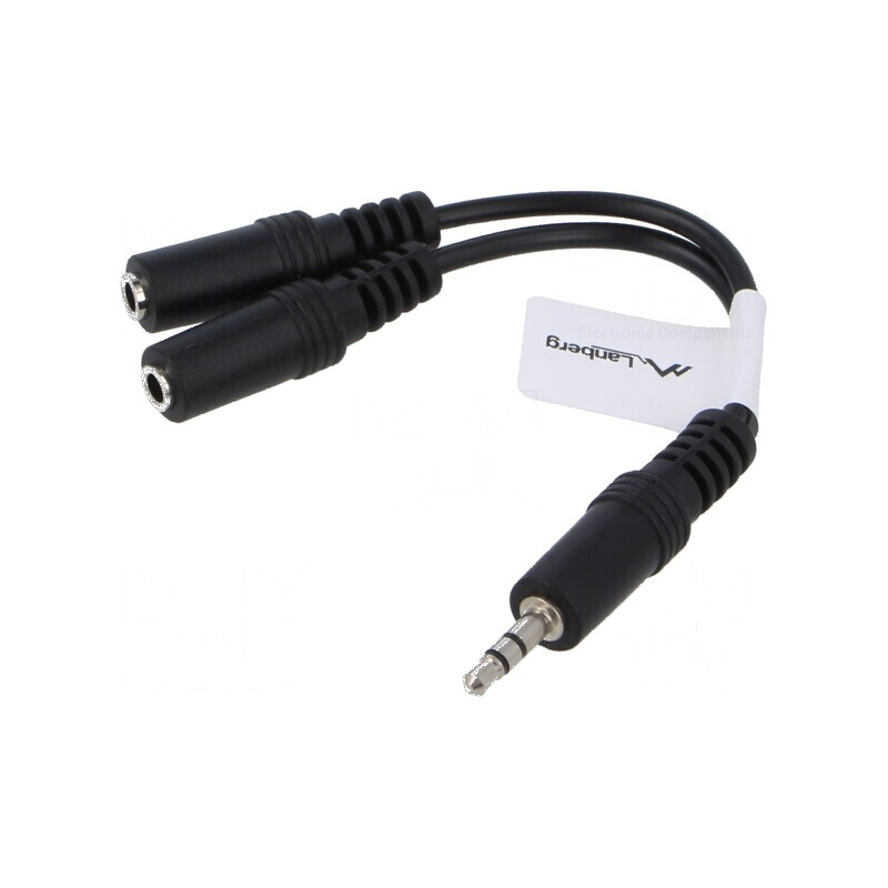 Cablu Jack 3,5mm 3pin soclu x2 mufe 0,1m | Electronic-mag.ro | Componente Electronice